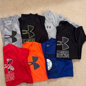 Boys Youth Large Under Armour Dry Fit T-Shirt Lot